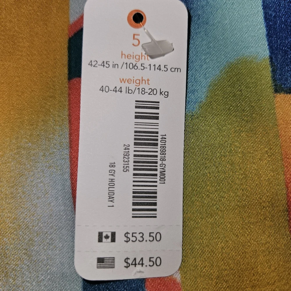 NWT Gymboree 100% Rayon Multi-Colored Watercolor Flutter Sleeve Dress Size 5